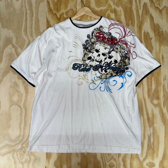 Vintage y2k paco jeans grunge skull t-shirt - Picture 1 of 4